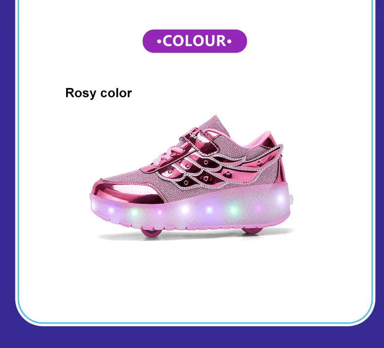Sneakers Roller Shoes Dual-Use Skates for Kids and Adults