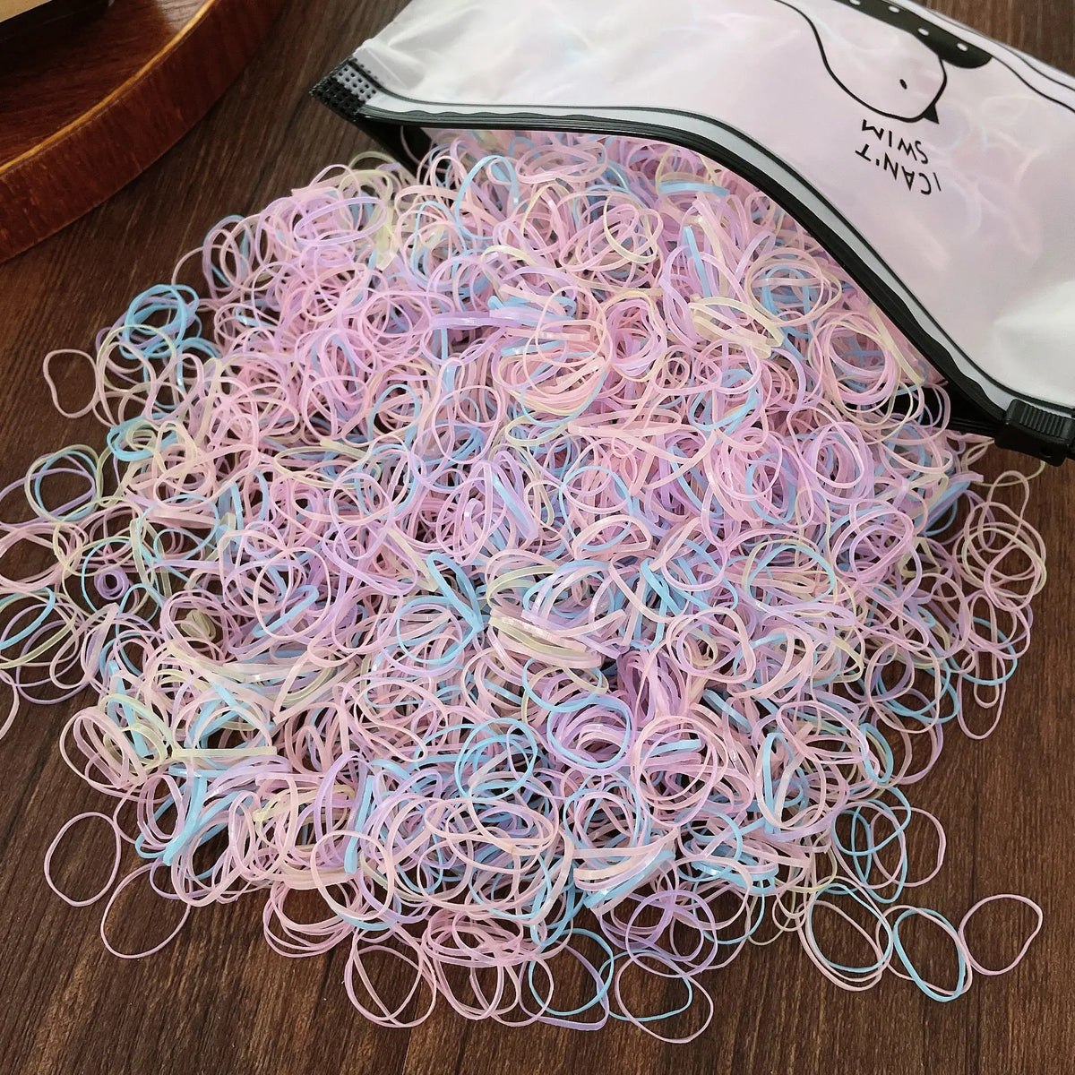 1000 Pcs/Bag Small Clear Rubber Band Black Holder Hair Ties Gum White Colorful Elastic Hair Band For Kid Girls Women Accessories