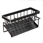 Kitchen Sponge Holder Drain Rack Sink Organizer for Dish Cloth Scrubber Storage with Hanging Hook