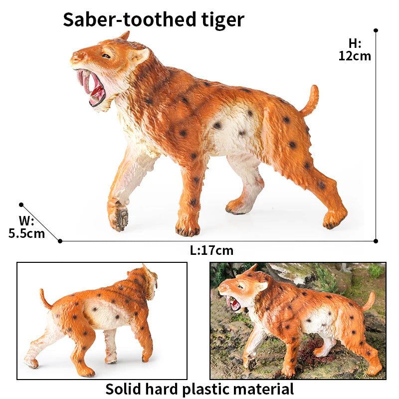 Oenux Prehistoric Wild Animals Doedicurus Armadillo Doedicurus Sabretooth Model Action Figures PVC Collection Toy Kid Gift