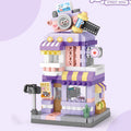 Mini ABS Self-Locking Bricks Street View Blocks Panda Coffee Ice Cream Flower Shop DIY Toy for Kids Girls Birthday Gift