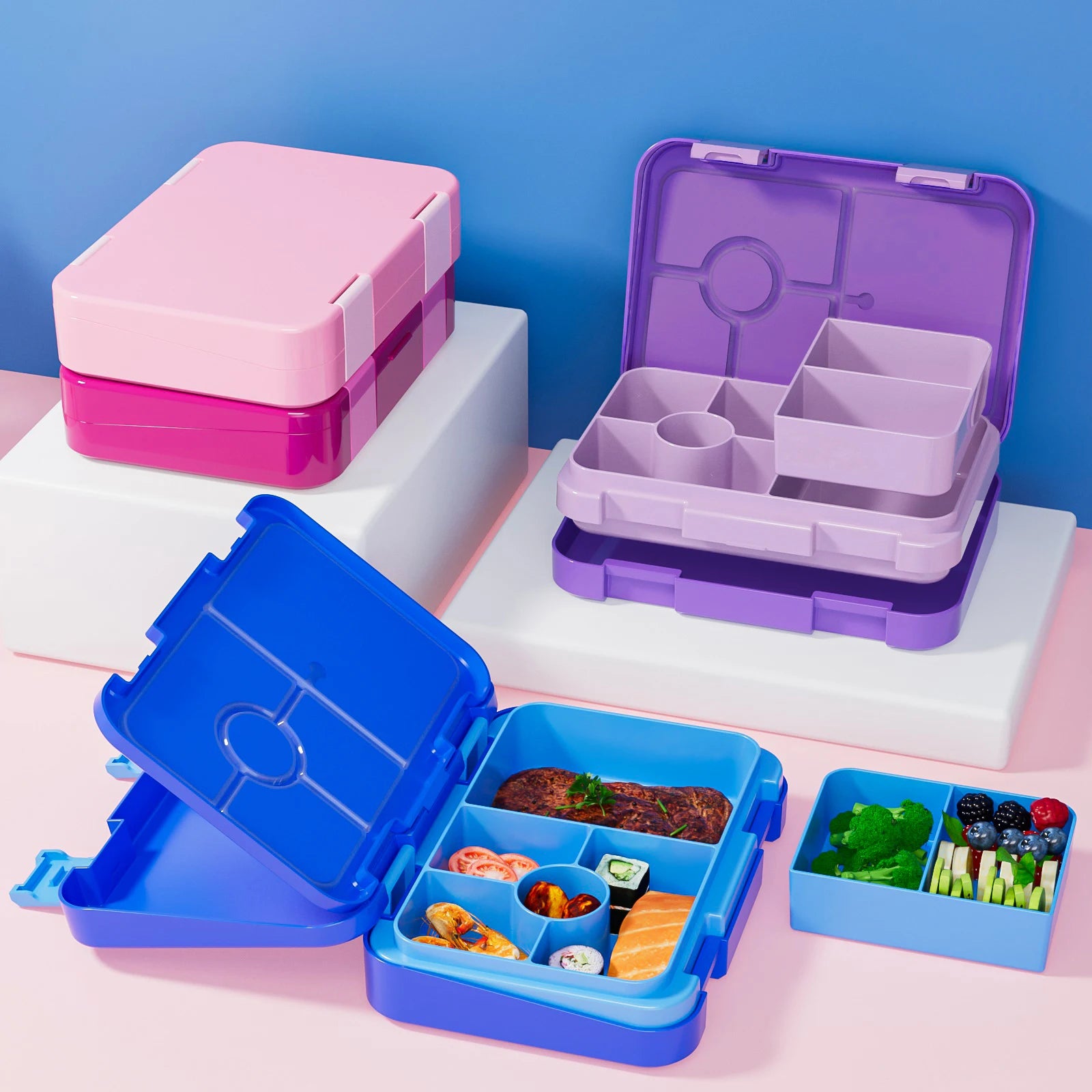 Adorable Kids Lunch Box Student Microwave Safe Travel Bento Box Halloween Container Portable Leak Proof Fruit Salad Bento Box