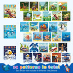 1-6PCS Sticker Book For Kids Unicorn Sticker Paint Book Mermaid Children's Sticker By Number For Birthday Gift Girls Stationery
