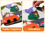 Montessori Toy Busy Board Giraffe Busy Book Preschool Learning Educational Quiet Book Sensory Travel Toy for Baby 3 4 5 6 Ages