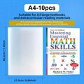 10PCS A4/16K/A5 Transparent Plastic Book Cover Self-Adhesive Closure Waterproof and Wear-Resistant Books PVC ProtectiveCover