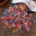1000 Pcs/Bag Small Clear Rubber Band Black Holder Hair Ties Gum White Colorful Elastic Hair Band For Kid Girls Women Accessories