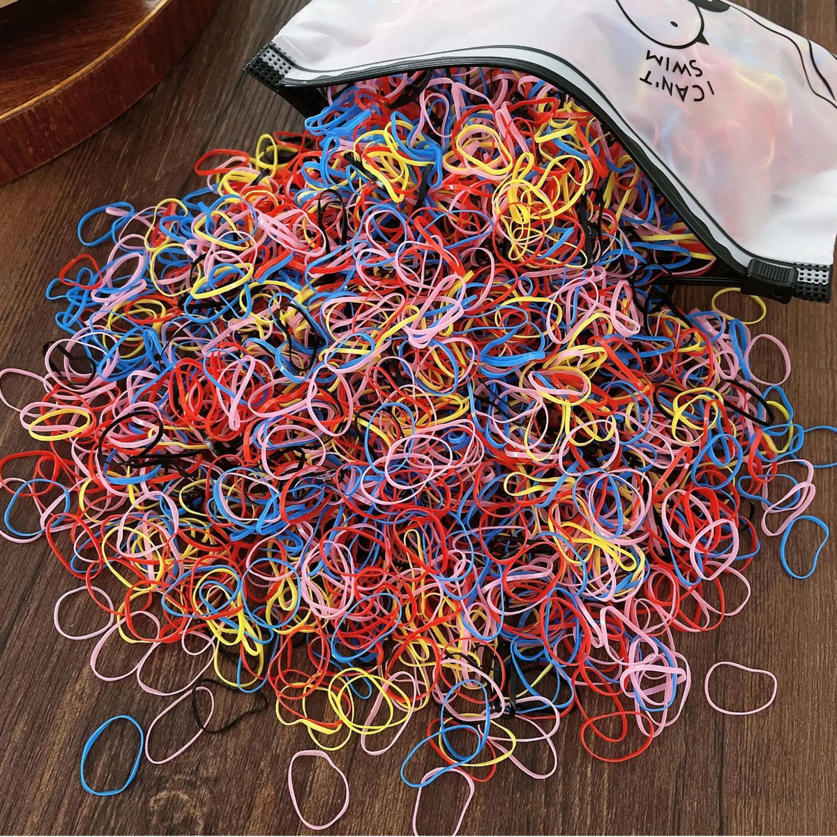 1000 Pcs/Bag Small Clear Rubber Band Black Holder Hair Ties Gum White Colorful Elastic Hair Band For Kid Girls Women Accessories