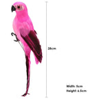1PC Handmade Foam Feather Artificial Parrot Imitation Bird Model Figurine Foam Bird Parrot Home Garden Bird Decoration Miniature
