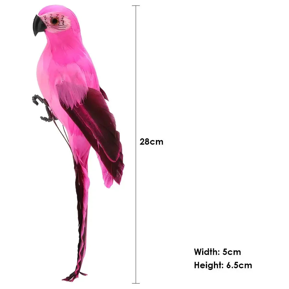 1PC Handmade Foam Feather Artificial Parrot Imitation Bird Model Figurine Foam Bird Parrot Home Garden Bird Decoration Miniature