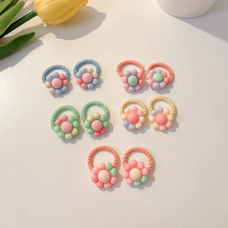 Baby thumb hair circle children's rubber band lovely girl's hair accessories tie hair rubber band does not hurt hair and has