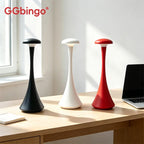 GGbingo Mushroom Table Lamp Rechargeable Wireless Touch Lamp Creative Desk Lamp USB-C Desk Lamp Bedroom Atmosphere Light