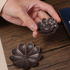 New 1PC Alloy Incense Burner Stick Holder Plate Buddhism Lotus Censer Bronze Nasturtium Incense Burner