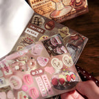 Japanese-style Cute Sticker Book with Delicious Dessert and Cake Stationery Stickers, Suitable for Birthday and Back-to-School