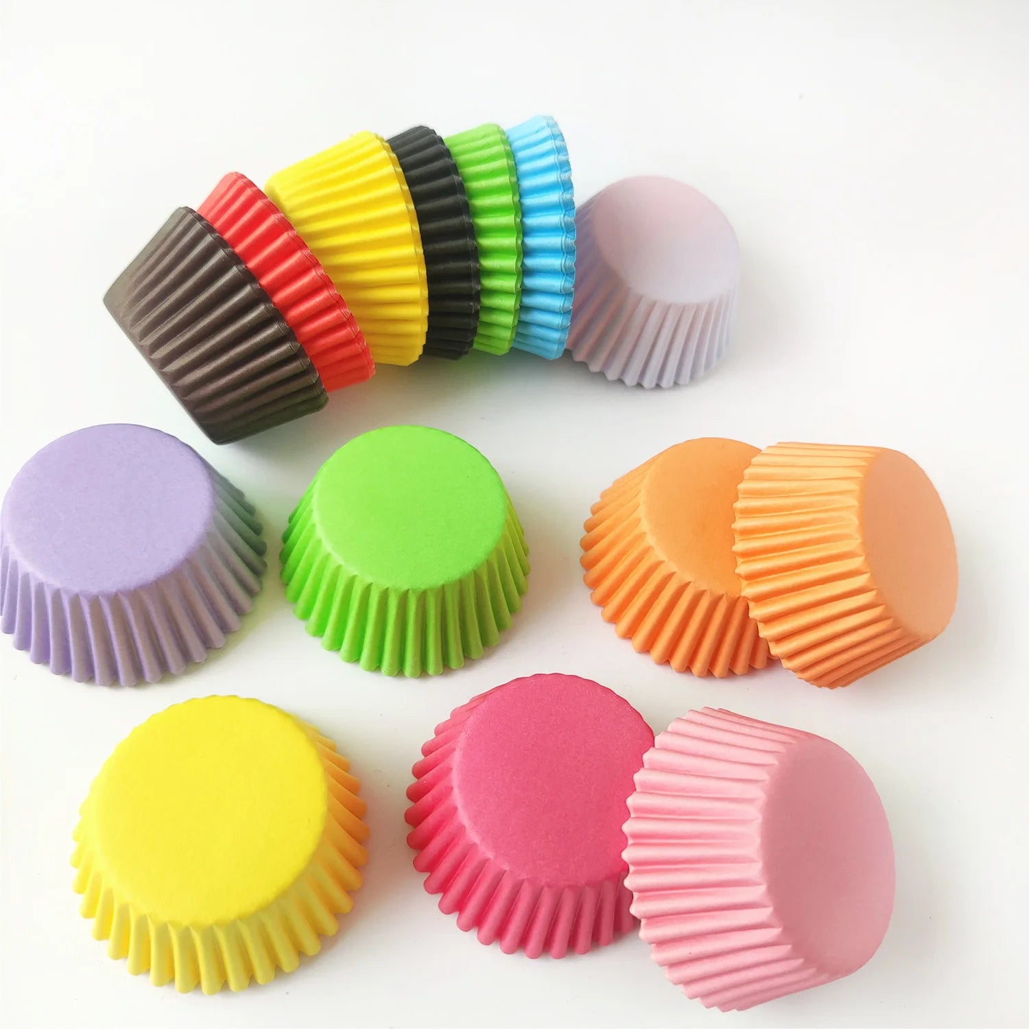 200/300/500pcs Mixed Color Baking Cups Cupcakes Muffin Liners Paper Cup Molds Greaseproof  Wrapper for Party Wedding Birthday