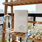 A6 Polka Dot Cloth Binder Notebook 6-Hole Loose Leaf Portable DIY Scrapbook Journal Multi Pocket Photo Album Planner School Gift