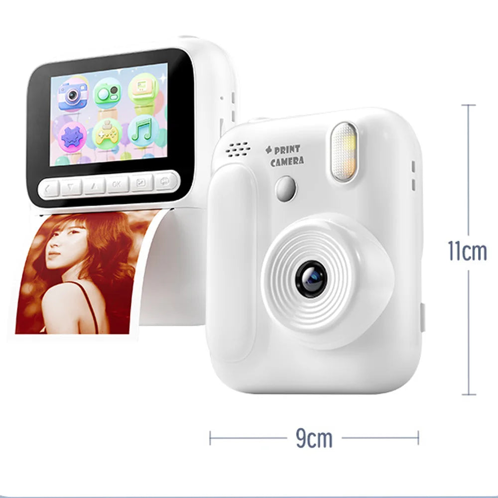Kids Instant Camera Color Printing Camera 32GB 1080P Thermal Print Toys Camera Print Photo Video Games Music Children Gift