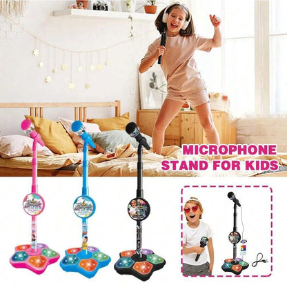 Kids Microphone Stand Toy Portable Karaoke Machine for Children