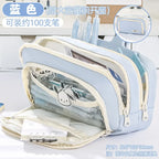 Large Capacity Simple and Versatile Japanese Pencil Case Stationery Box for Female Primary School Students, Junior High School S