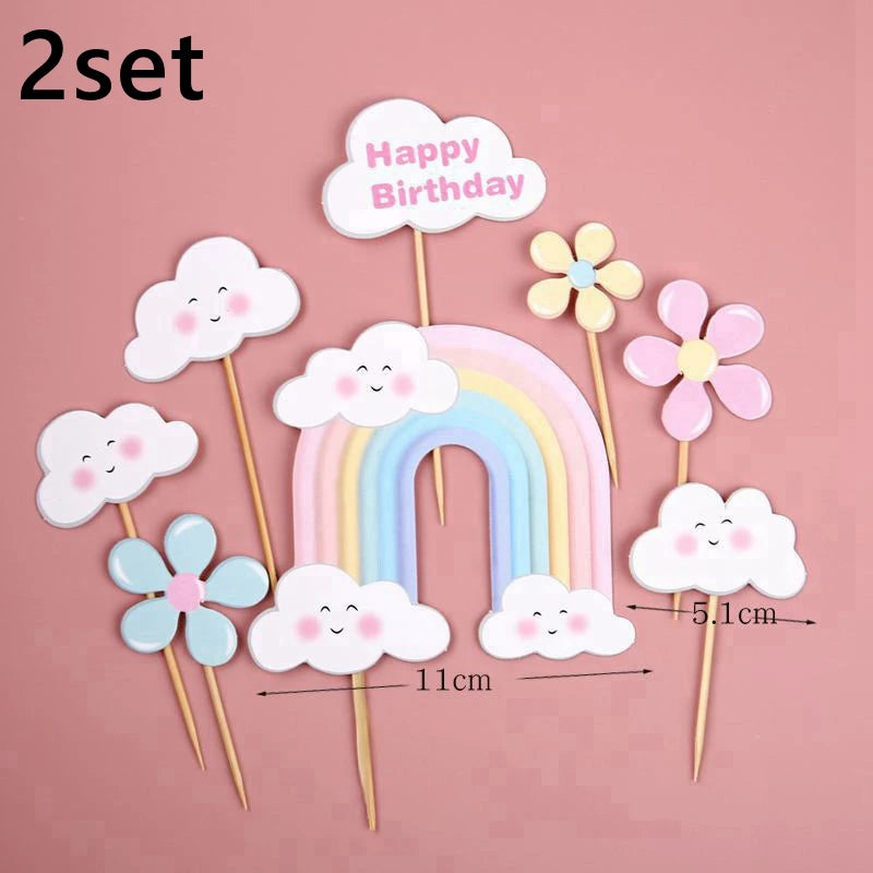Rainbow Unicorn Cake Decoration Birthday Unicorn Gifts Children Kids Baby Shower Birthday Party Girl 16th 18th Cake Decorating
