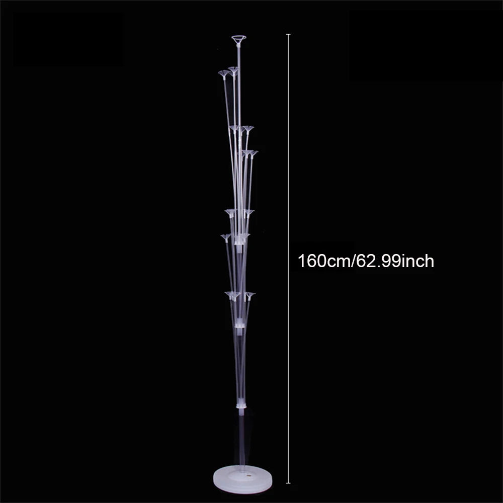 Runtowo 1set Birthday Balloon Stand Kit, Balloon Stand With Base And Pole For Wedding Birthday Party Decoration