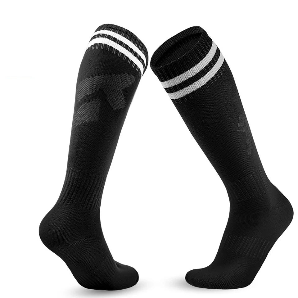 Loogdeel Soccer Socks Stretchy Compression Knee High Tube Socks Men Women Teens Kid Breathable Football Athletic Sports Socks