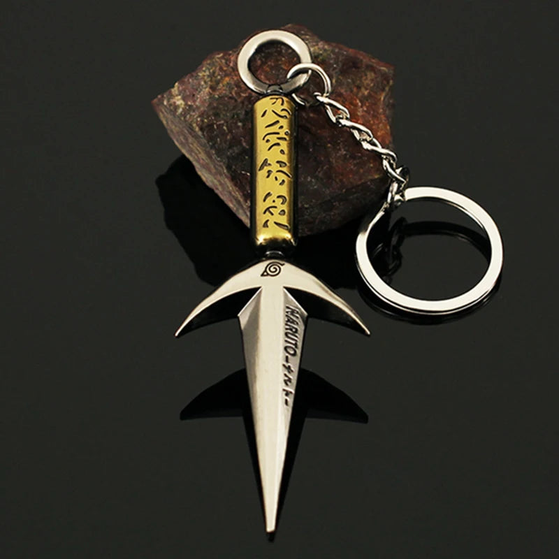 Naruto Weapon Namikaze Minato Ninja Kunai Anime Peripheral 9cm Metal Katana Samurai Sword Model Accessories Keychains Toys Gifts