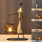 Nordic Metal Candlestick Abstract Character Sculpture Candle Holder Decors Handmade Figurines Home Decoration Art Gifts Hot 2025