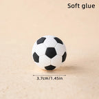 Football Boy Cake Topper Soccer Player Doll Decor for Birthday Party Sports Theme Childrens Celebration Supplies Cupcake Decor
