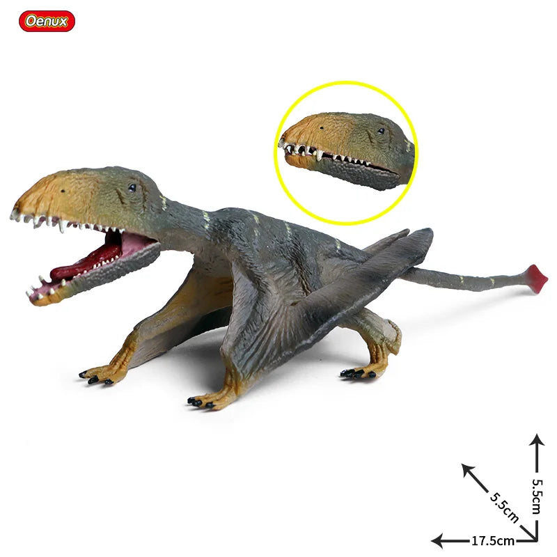 Oenux Classic Jurassic Dinosaur Brinquedo Quetzalcoatlus Ljahjas Pterodactyl Action Figures AnimalS Model PVC Collection Kid Toy