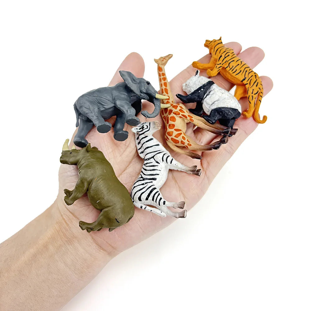 Miniature Lion Shark Horse Dinosaur Animals Model Set Action Figures Figurine Zoo Cute Education Kids Puzzle Toy Birthday Gift