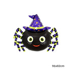 2026 Large Halloween Aluminum Film Balloons Bat Pumpkin Ghost Monster Inflatable Seated Standing Halloween Balloon Party Supplie