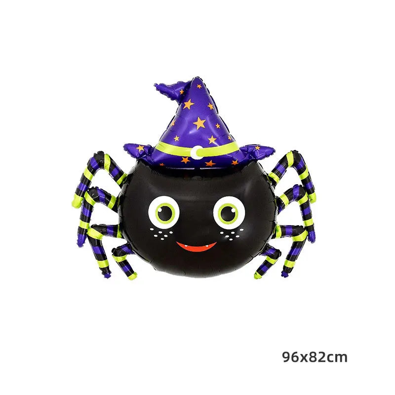 2026 Large Halloween Aluminum Film Balloons Bat Pumpkin Ghost Monster Inflatable Seated Standing Halloween Balloon Party Supplie
