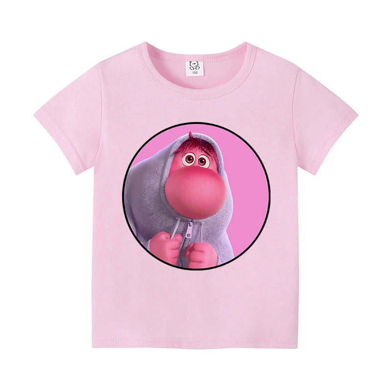 Inside Out 2 Joy Sadness Girls Boys Child T Shirt Clothes Tops Children's Clothing Summer Cute Short Sleeve Tee Kids Gift