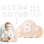 2Pcs Baby Wooden Balloon Milestone Cards Photography Accessories Baby Photography Shooting Props For Newborn Birthing Gifts