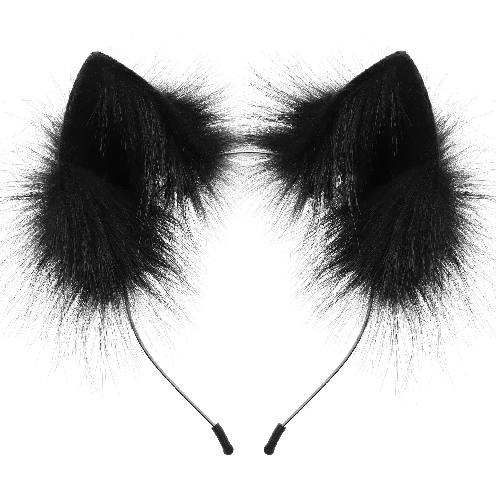 Handmade Faux Fur Animal Ears Headband Furry Cat Fox Ear Hairhoop Headwear Costume Accessory for Cosplay Masquerade