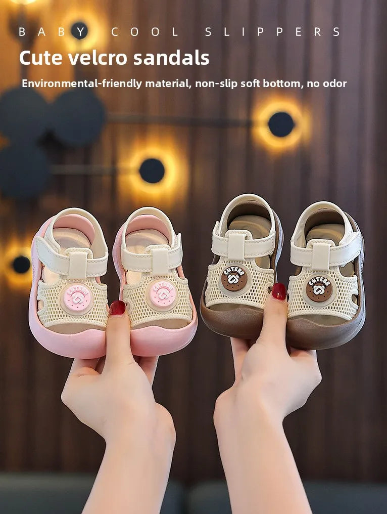 Baby First Walker Sandals Closed Toe Summer Shoes for Toddlers