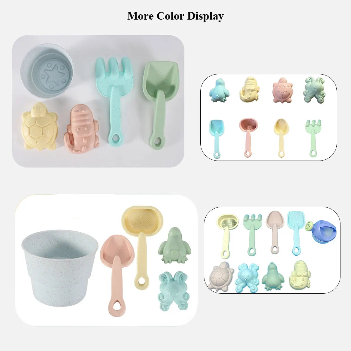 1/11 PCS Beach Toys for Kids Sand Toys Set for Toddlers Sandbox Toys with Bucket Shovel Rake Set Summer Outdoor Children Gift