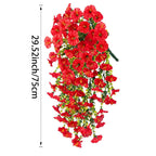 1/2Pc 75cm White Artificial Morning Glory Wall Hanging Faux Violet Plants Hanging Flowers Vines for Home Garden Wedding Decor