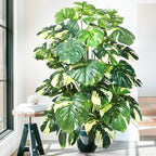 40-130cm（51.18in） Artificial Monstera Plant Fake Palm Tree Plastic Turtle Leaf Green Plant for Home Garden Room Office Decor