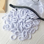 50/100Pcs Colorful Basic Nylon Ealstic Hair Ties for Girls Ponytail Hold Scrunchie Rubber Band Kid Fashion Hair Accessories