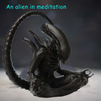 An alien ornament in meditation, creatively designed to create a personalized atmosphere space, suitable for collection.