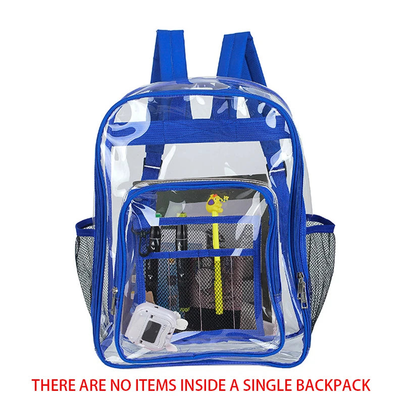 Transparent Shoulder Bag Unisex Fashion Simple Large Capacity Portable Backpacks Multifunctional Waterproof Male Female Knapsack