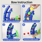 Slingshot Target Sticky Ball Dartboard Bow Arrow Set Montessori Educational Toy Throw Sport Outdoor Fidget Game