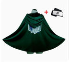 Anime Attack Cloak Shingeki No Kyojin Scouting Legion Cosplay Costume Cos Green Cape Mens Clothes Cosplay Costume Women