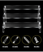 1pcs Multi-Layer Acrylic Display Stand Cake Display Rack High Transparent Trapezoidal Storage Shelf Perfect for Dessert Cupcake