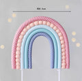 Pink Unicorn Birthday Cake Decorations Rainbow Unicorn Butterfly Cake Toppers Girls Happy Unicornio Birthday Party Cake Decors