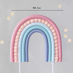 Pink Unicorn Birthday Cake Decorations Rainbow Unicorn Butterfly Cake Toppers Girls Happy Unicornio Birthday Party Cake Decors