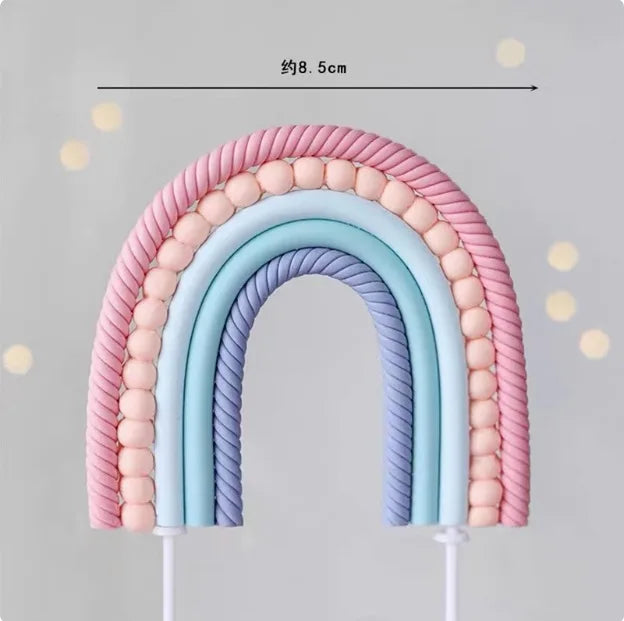 Pink Unicorn Birthday Cake Decorations Rainbow Unicorn Butterfly Cake Toppers Girls Happy Unicornio Birthday Party Cake Decors