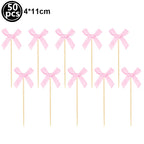 Pink Bow Cupcake Liners Coquette Bow Cupcake Wrappers Baking Cups for Baby Shower Wedding Bridal Showers Birthday Party Decors