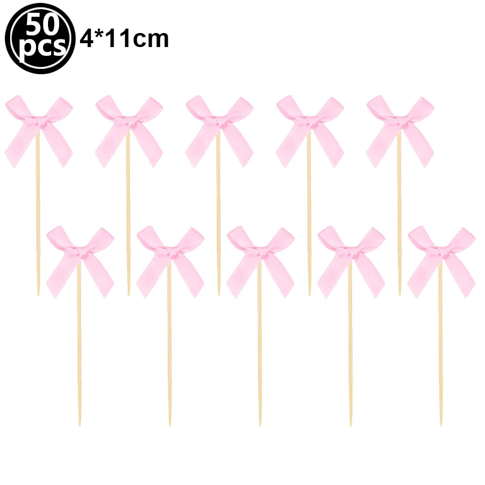 Pink Bow Cupcake Liners Coquette Bow Cupcake Wrappers Baking Cups for Baby Shower Wedding Bridal Showers Birthday Party Decors